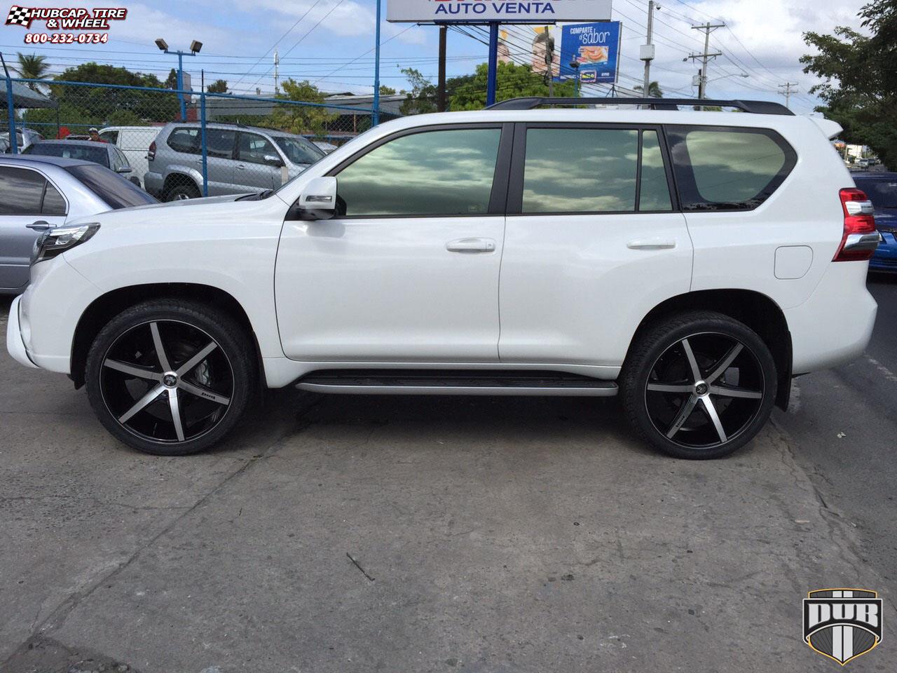 vehicle gallery/toyota prado dub rio 6 s113  Black & Machined wheels and rims